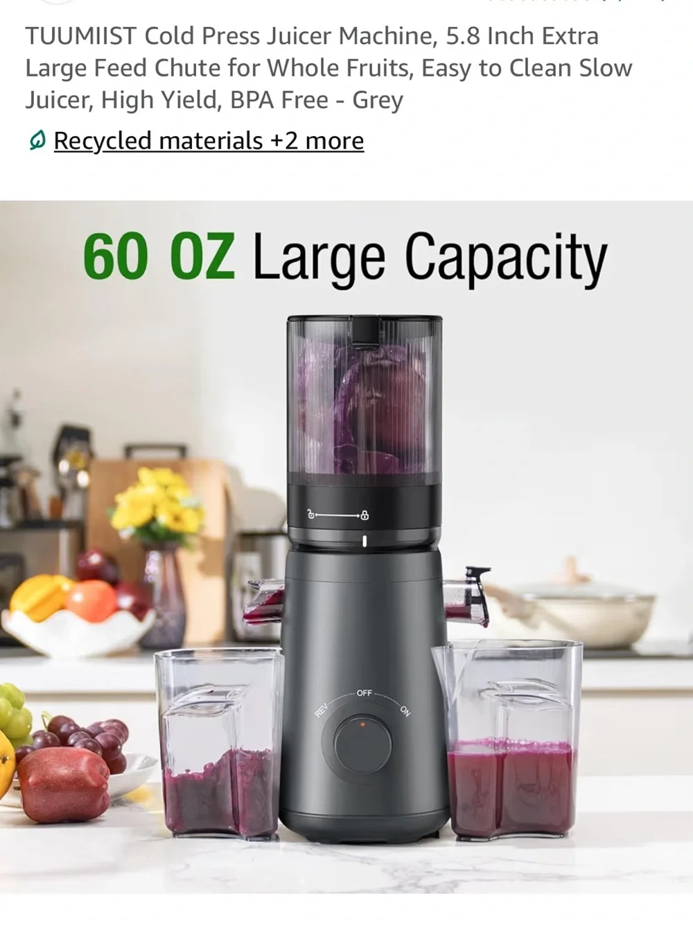 Cold press juicer machine 5.8inch extra large feed chute , new unused set